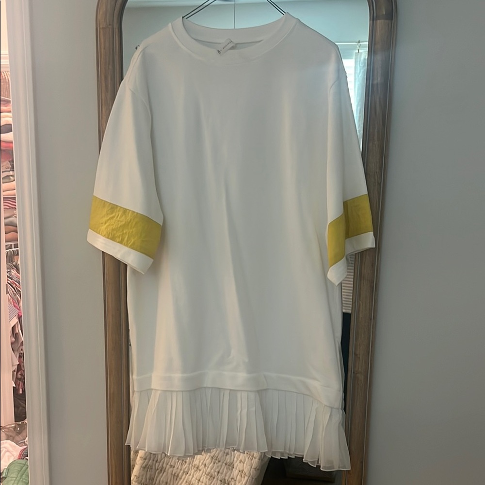White Dress with Yellow Accents